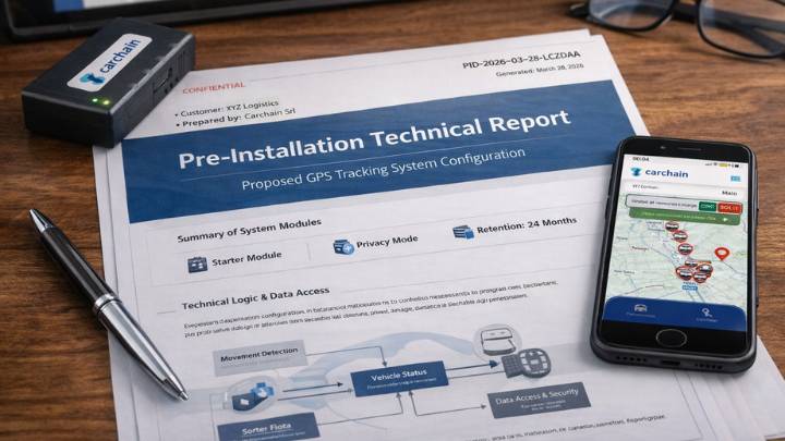 Informe previo a la instalacion para autorizacion GPS en Italia