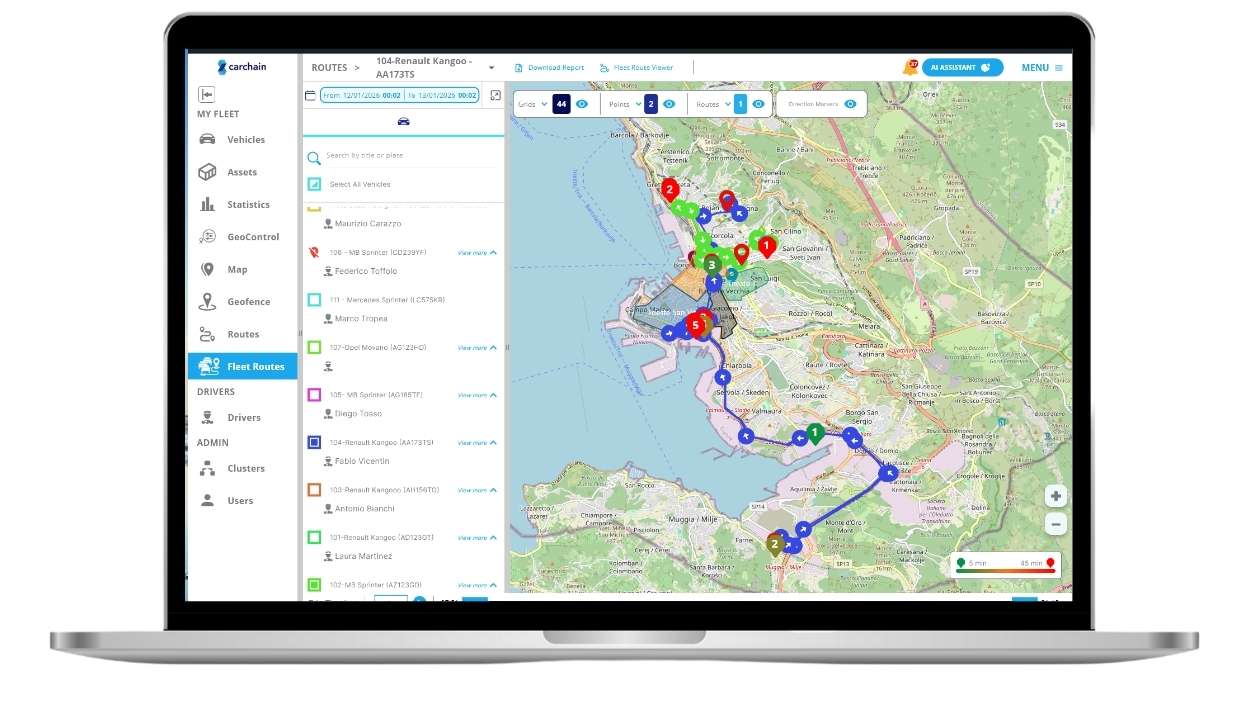 Carchain add-ons overview showing advanced controls and modules