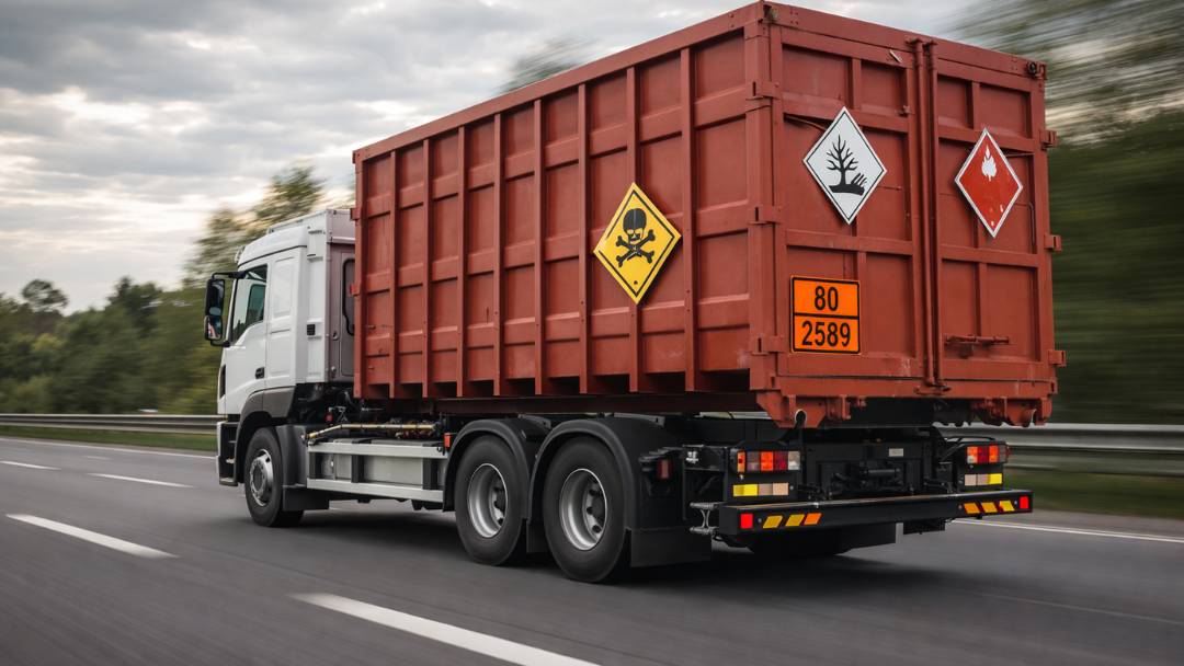 Vista de mapa de ruta de recolección de residuos con múltiples paradas, mostrando trazabilidad digital con Carchain FIR Routes.