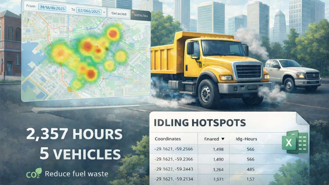 Vehículos de flota municipal operando en zonas de servicio urbano