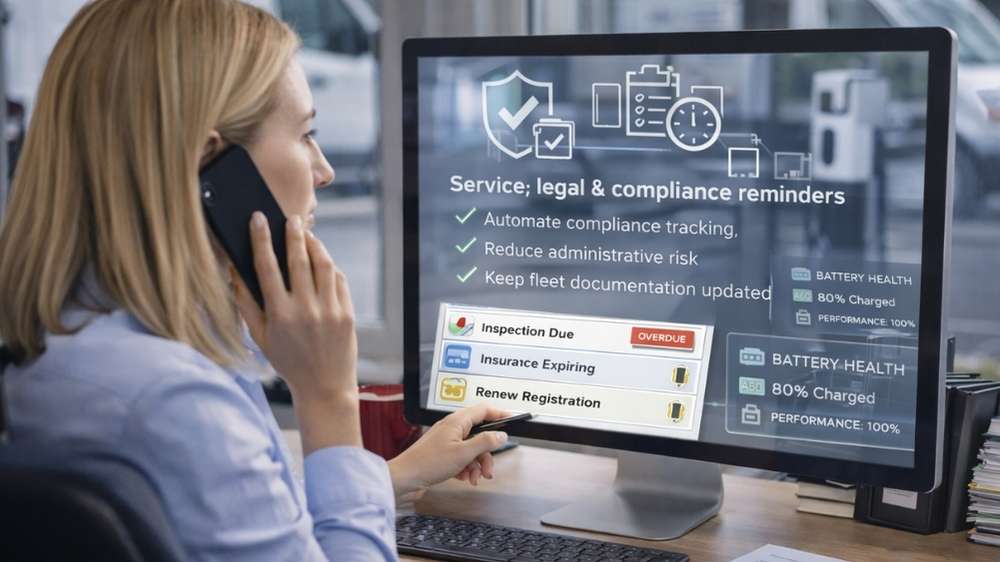 Recordatorios de servicio, legales y cumplimiento poster