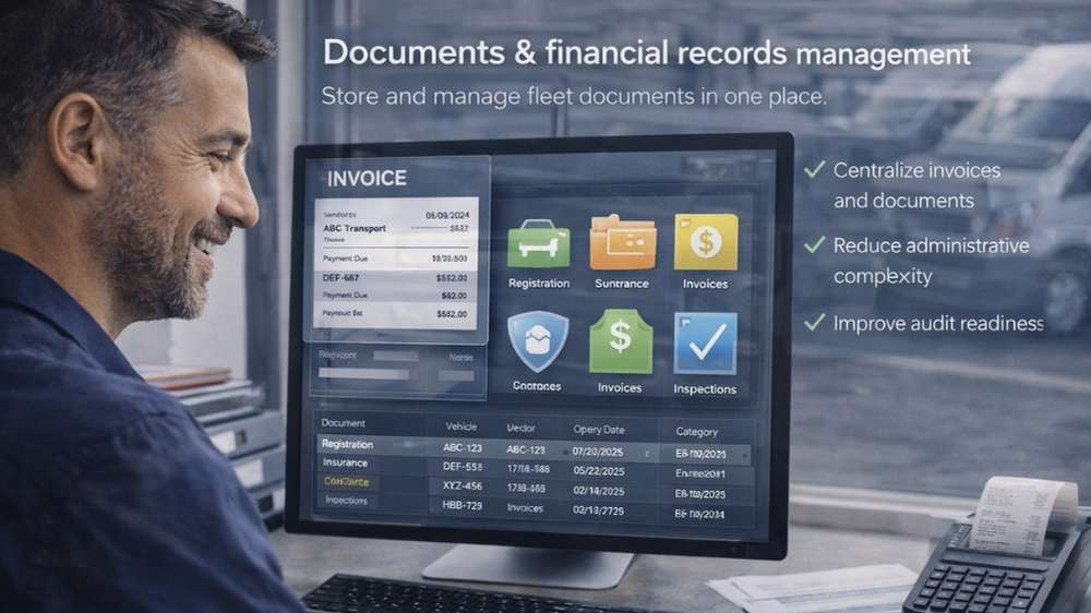 Gestión de documentos y registros financieros poster