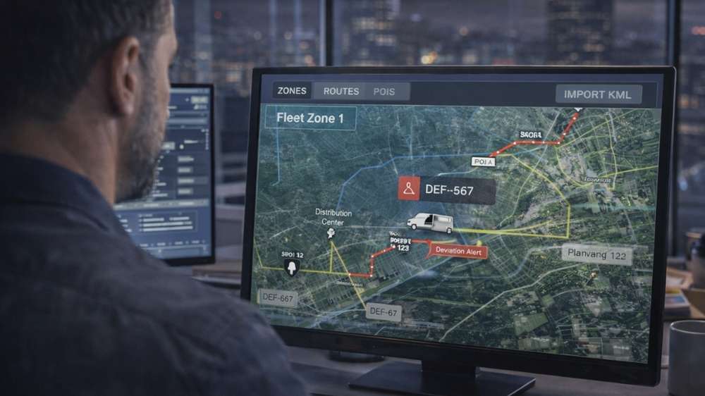 Geo control y validación de rutas poster